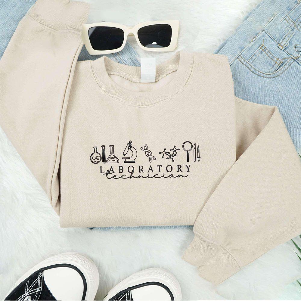 Embroidered Laboratory Technician Tshirt Embroidered Laboratory Technician Tshirt